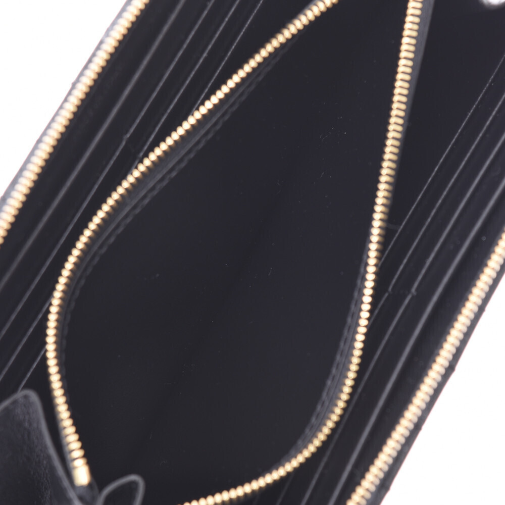 Celine Quilted Zip Round Black Leather Calfskin Wallet - Picture 11 of 12
